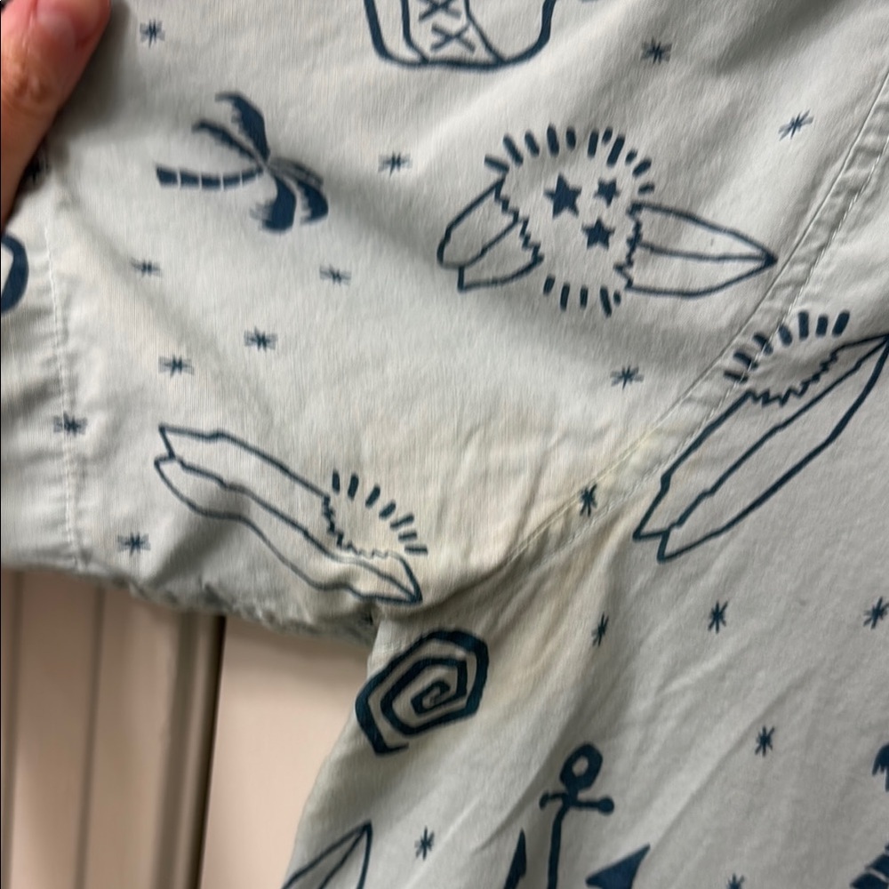Hurley Blue Casual Button Down Shirt with Playful Design - Picture 6 of 6